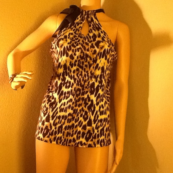 Tahari Tops - Women’s TAHARI S/L  leopard print top-Large